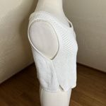 Lulus  Sweater Tank Top Womens Large White Loose Knit Cropped Relax Fit Boho Photo 5