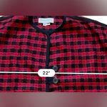 Fredy's Vintage Two Button Black And Red Silk Blazer Jacket Size S Photo 5