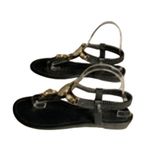 Venus Black Beaded Embellished Sandals Women’s 8.5 Photo 8