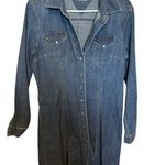 Tommy Hilfiger Denim Shirt Dress 100% Cotton Roll Tab Sleeves size 10 Photo 0