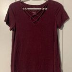 American Eagle  Outfitters Soft & Sexy Women’s Small Short Sleeve Tee Burgundy Photo 0