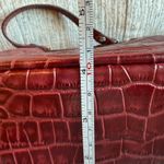 Patricia Nash  Leather Framed Kiss Lock Crossbody Bag Burgundy Croc Embossed Photo 6