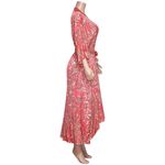 Poupette St. Barth Celie Long Dress, Pink Oriental Foulard, Small Photo 8
