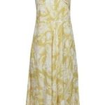 Vince NWT Wheat Twist Knot Drape Maxi in Balm Crinkled Tank Dress S $395 Photo 0