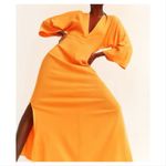H&M  V-Neck Orange Sherbet Maxi Boho Kaftan NWT Photo 6
