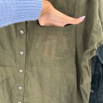 Free People Rainbow Rays Button Down Green oversized longline sheer size XS Photo 4