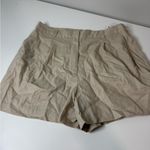 ZARA  HIGH-WAISTED LINEN SHORTS Large NWT Photo 4