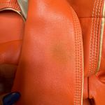 St John Sport by Marie Gray Orange Tangerine Leather Full Zip Jacket Medium Photo 11