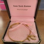 Juicy Couture Retro  Pam & Gela Gold Horseshoe Wish Bangle Bracelet Photo 2