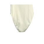 ZARA Limited Contour Collection Ruffle Spaghetti Strap Rib Bodysuit XS Cream Photo 6