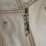 Madewell  Rigid Denim A-Line Off White Dolphin Hem Mini Skirt Size 33 Photo 8