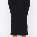 White Fox Boutique Black Maxi Skirt With Cut Outs Photo 2
