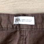ZARA straight fit brown button up jeans Photo 5