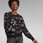 G-star Raw NWT - Women's Cropped Loose Sweater Allover Photo 0