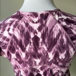 Duluth Trading Company Suit Up Swim Built In Bra Cap Sleeve Top Purple Size 8 Photo 5