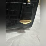 London Fog  Black Croc-Embossed Handbag Photo 2