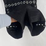 Maje  Black Lace Silver Grommet Details Snap Front Collared Romper Size XS Photo 6