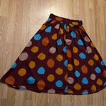 Modcloth NWOT Momentous Moxie Polkadot Flared Midi Skirt Pockets Women’s Size M Photo 9