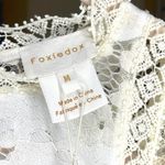 Foxiedox  mini lace dress Cream Ivory White M Sleeveless Lightweight Retro Photo 10