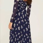 Self Portrait Self-Portrait Pansy Midi Dress Pleated Bishop Sleeves Halter Chiffon Cut Outs 10 Photo 2