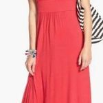 Loveappella v-neck jersey stretch orange maxi sleeveless dress Size XS pullover Photo 0