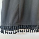 ZARA Tassel Mini Black Dress with Fringe Hem Photo 4