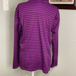 Columbia women’s sweatshirt lightweight fleece lined purple magenta stripes XL Photo 2