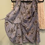 Japna  Lavender Floral Wrap Blouse Shirt Size Small Flutter Bodice Sleeveless Photo 3