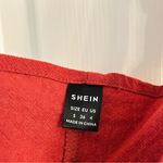 SheIn Red Pocket Overall Romper Jumpsuit Size Small Photo 2