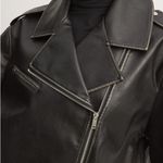 Leather Biker Jacket Black Size 6 Photo 7