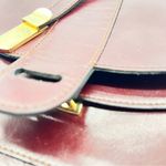 Saks 5th Avenue SaKs Fifth Avenue Burgundy Leather Messenger Style Shoulder Bag w/Double Flap Photo 7