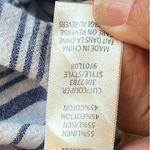 Max Studio Blue White Linen Cotton Striped Wide Leg Belted Pants Photo 6