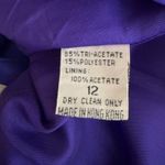 Adrianna Papell Vtg  Sleeveless Sheath Midi Dress Women's 12 Blue Cocktail Slit Photo 11