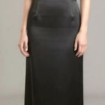 Ann Taylor  Black Lace Satin Gown Strapless Long Dress Photo 0