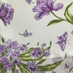 Vintage 90s Y2K White Purple Floral Butterfly Fairycore Top Large Easter Pastel Photo 9