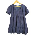 DRA Gianna Dress In Navy Cherry size Medium $145 Blue Photo 1