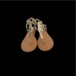 Steve Madden  Leven T-Strap Sandal Snakeskin Rhinestone Photo 3