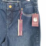 Gloria Vanderbilt NWTGloria Vanderbilt Beaded Blue Capri Jeans Sz 6 Photo 2