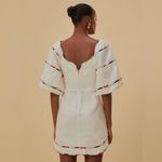 Farm Rio  White Colorful Stripes Euroflax™ Mini Dress, Size Medium, $248 Photo 1