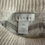 Hinge  Ivory Semi Sheer Chevron Knit Sweater Women's Size XS Photo 2