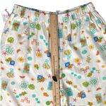 Midnight sky  White Orange Linen Blend Wide Leg Elastic Waist Pants sz L NEW Tags Photo 4