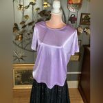 90’s Style Faux Silk Purple Shirt Large Photo 11