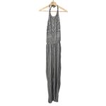 prAna Bijou Black & White Halter High Neck Wide Leg Jumpsuit XS Photo 7