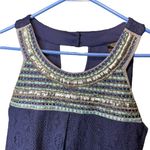Trixxi Navy and Silver Beaded Dress Photo 2