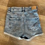 American Eagle  Next Level Stretch Curvy High Rise Shortie Distressed Denim Short Photo 1