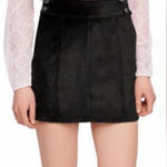 Free People Women's velour Black Mini Skirt Size 29 Photo 0