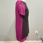 French Connection NWT  Autumn Prune/Black Horse Lace Short Sleeve Tunic Dress 4 Photo 3
