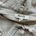 Madewell  Beige Ruffle Collar Top Sz Large Photo 8