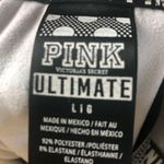 PINK - Victoria's Secret Pink VS Ultimate Gray Black Full Zip Jacket Logo Front Back Thumbholes Sz. L Photo 2