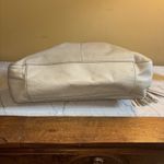 Hobo Leather Zip Top Shoulder Bag Purse Beige Fringe Zipper Pull Tan Photo 6